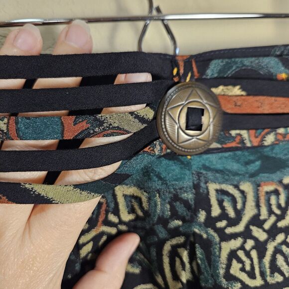 VTG 80s 90s Southwestern In Group Ltd Skirt Jacket Womens M Bohemian Fringe USA - Picture 13 of 16